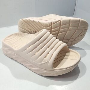 HOKA ONE ONE ORA RECOVERY SLIP ON SLIDE VANILLA CREAM WOMEN'S SIZE 7